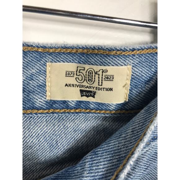 Levis Patchwork Quilt 501 Jeans 29 Upcycled 150th Anniversary Boho Denim - Picture 6 of 15